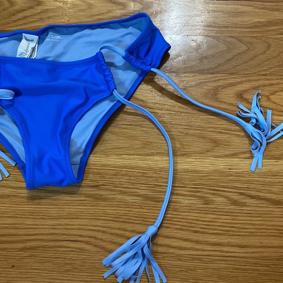 Aerie Swim Blue Bikini Bottom With Tie Sides Size XS - Picture 3 of 9